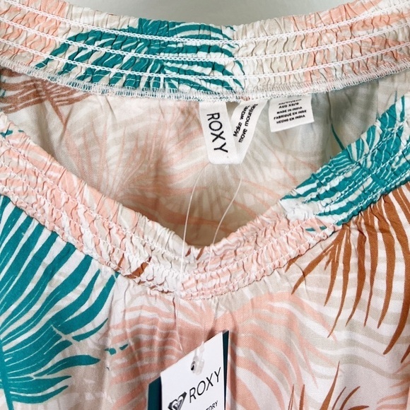 NWT Roxy Forbidden Story Tropical Floral Off the Shoulder Crop Top - Picture 8 of 8